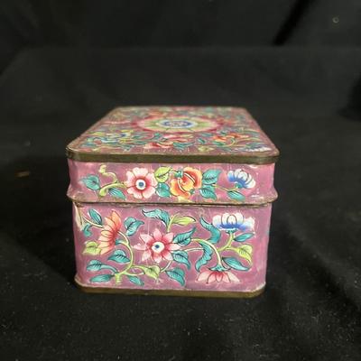 Cloissone Enameled Metal Vase & More Enameled Metal Items (DR-MG)