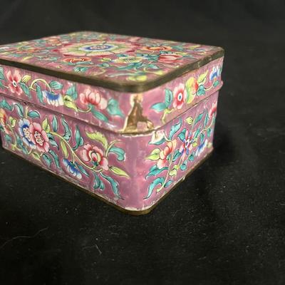 Cloissone Enameled Metal Vase & More Enameled Metal Items (DR-MG)