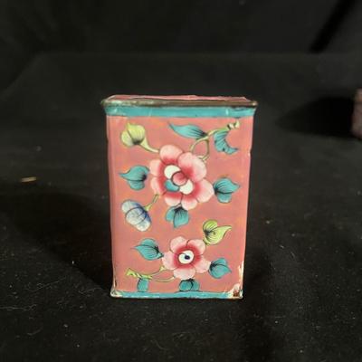 Cloissone Enameled Metal Vase & More Enameled Metal Items (DR-MG)