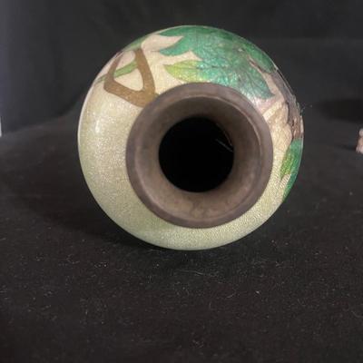 Cloissone Enameled Metal Vase & More Enameled Metal Items (DR-MG)