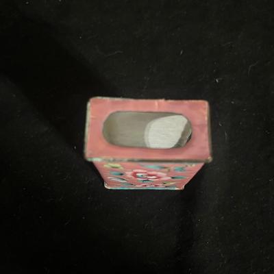 Cloissone Enameled Metal Vase & More Enameled Metal Items (DR-MG)