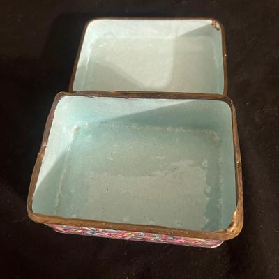 Cloissone Enameled Metal Vase & More Enameled Metal Items (DR-MG)