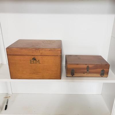 Two Dovetailed Wooden Boxes (DR-KD)