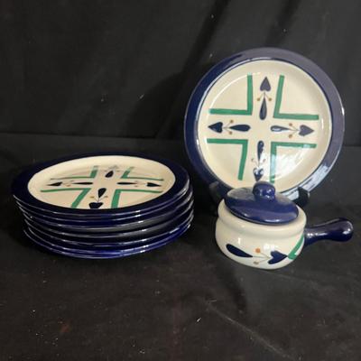 Topis Antigua G. Plates & Soup Dish (DR-MG)