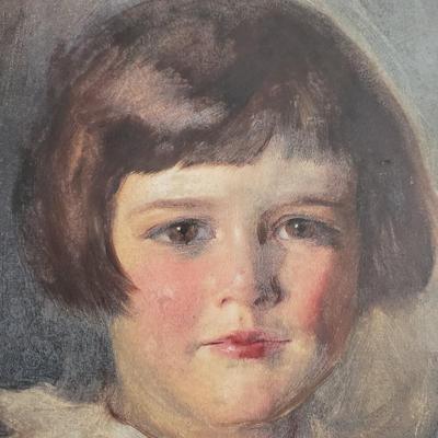 Lamar Signed Painting of a Little Girl (LR-KD)