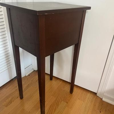 Two Dovetailed Drawer Wooden Side Table (DR-MG)