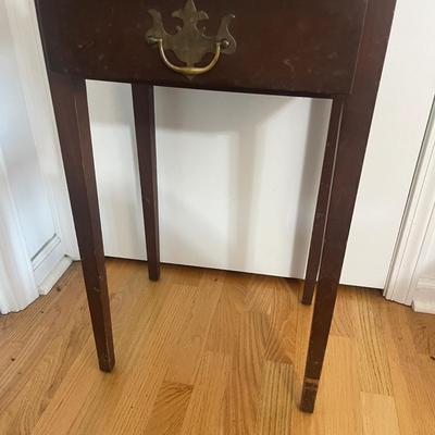 Two Dovetailed Drawer Wooden Side Table (DR-MG)