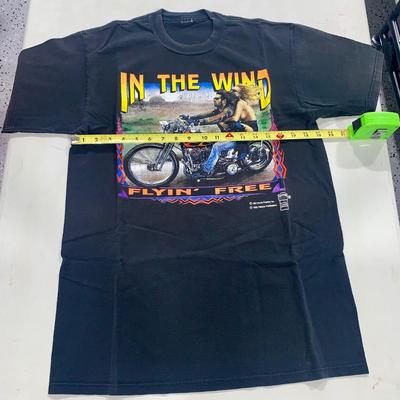 1994 Single Stitch Sturgis Motorcycle Rally Tee Shirt - “In the Wind, Flyin’ Free”