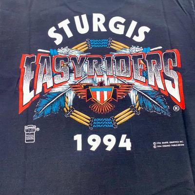 1994 Single Stitch Sturgis Motorcycle Rally Tee Shirt - “In the Wind, Flyin’ Free”