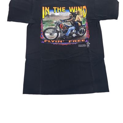 1994 Single Stitch Sturgis Motorcycle Rally Tee Shirt - “In the Wind, Flyin’ Free”