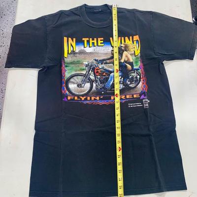 1994 Single Stitch Sturgis Motorcycle Rally Tee Shirt - “In the Wind, Flyin’ Free”