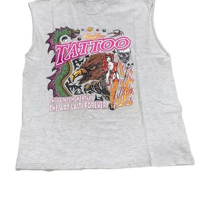 1995 Single Stitch Sleeveless Tattoo/Biker Tee Shirt
