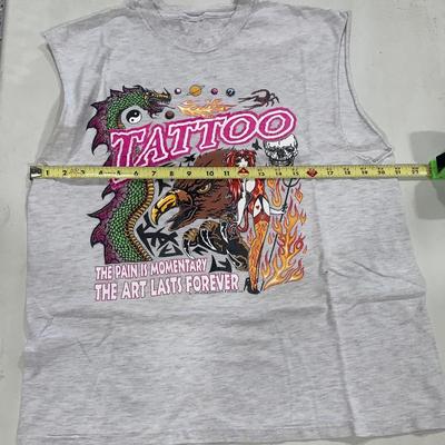 1995 Single Stitch Sleeveless Tattoo/Biker Tee Shirt