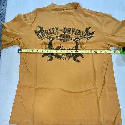 Harley-Davidson Long Sleeve Biker Tee Shirt With Skull