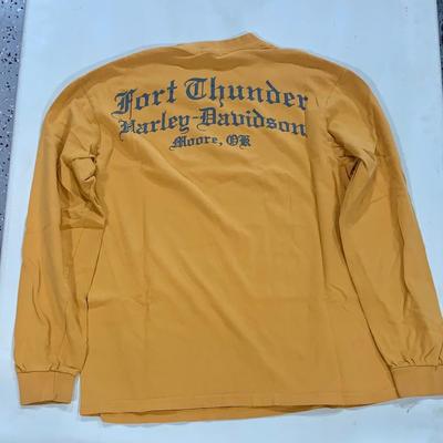 Harley-Davidson Long Sleeve Biker Tee Shirt With Skull
