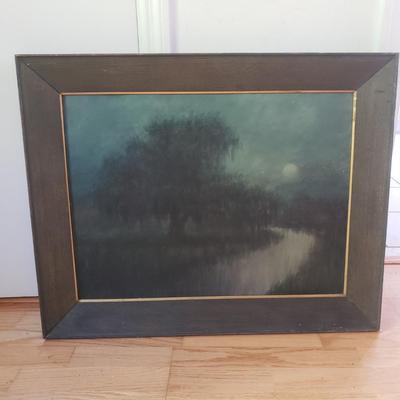 Moonlight on a River Oil Painting (LR-KD)