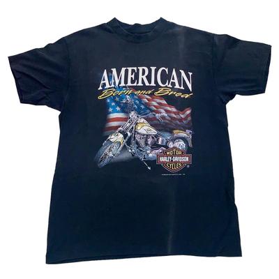 1992 Harley-Davidson Tee Shirt by 3D Emblem - “Born and Bred”