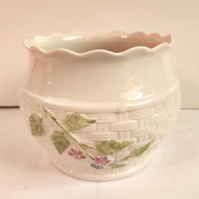Lot #178 Belleek Porcelain "Summer Briar" Cache Pot