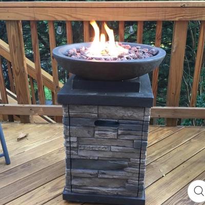 Column Propane Fire Burning Pit