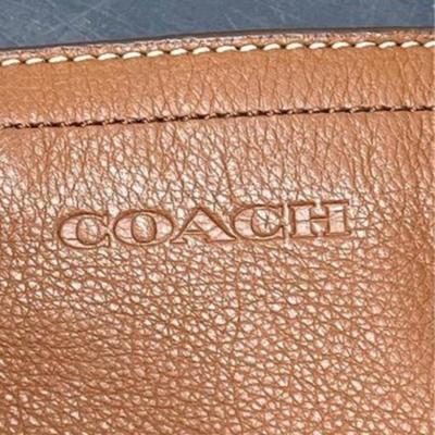 Coach Heritage Web Leather Foldover Tote