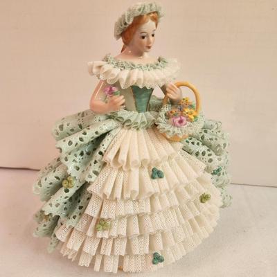 Lot #181 Irish Dresden figurine "Going to the Fair"