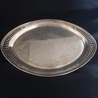 Sterling Silver Engraved Platter, Pitcher and Decorative Bowl (LR-KD)