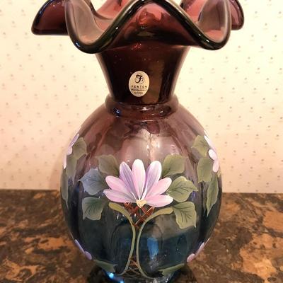 Lot #186 Fenton Art Glass Vase - 2002 Showcase Dealer Exclusive