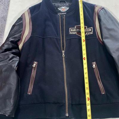 Lined Harley-Davidson Jacket W/Leather-Like Sleeves