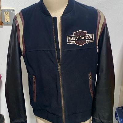 Lined Harley-Davidson Jacket W/Leather-Like Sleeves