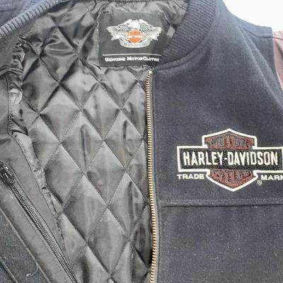 Lined Harley-Davidson Jacket W/Leather-Like Sleeves
