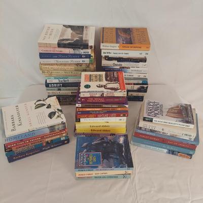 Adventure/Exploration Novels by Edward Abbey, Farley Mowat, Barbara Kingsolver and More (LLR-BBL)