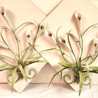 Lot #191 Lot of 2 Vintage Metal Wall Sculptures - 1990's