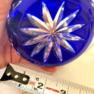 Cobalt Crystal Rose Bowl #2