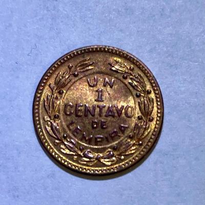 Honduras 1957 Copper 1 Centavo Coin