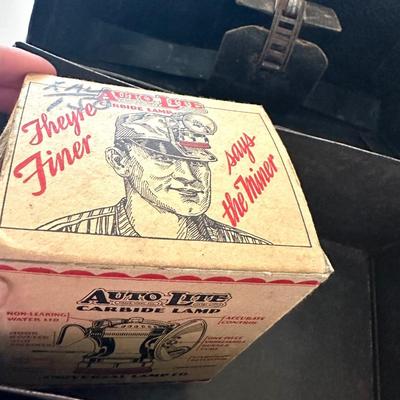 Antique Miners Lunchbox / Leather