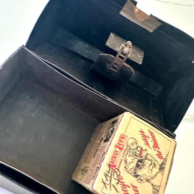 Antique Miners Lunchbox / Leather