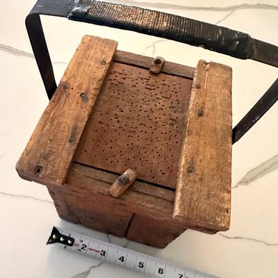 Antique Miners Lunchbox / Wood
