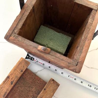 Antique Miners Lunchbox / Wood