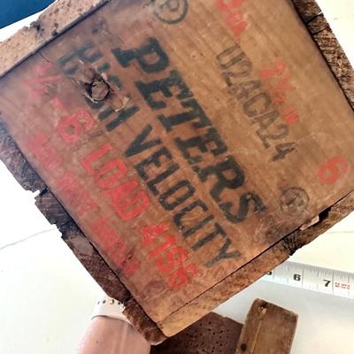 Antique Miners Lunchbox / Wood