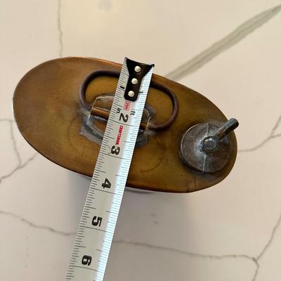 Antique Miners Water Can/ Brass-Tin