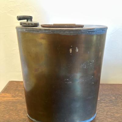Antique Miners Water Can/ Brass-Tin