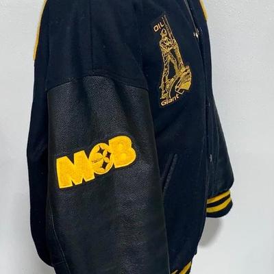 Pittsburgh “Yinzer Mob” Jacket W/Leather Sleeves