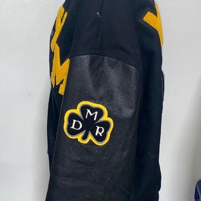 Pittsburgh “Yinzer Mob” Jacket W/Leather Sleeves