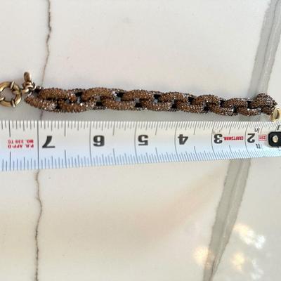 JCrew Bracelet encrusted rhinestones Brown color