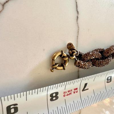 JCrew Bracelet encrusted rhinestones Brown color