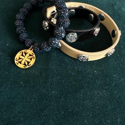 2 Rustic Cuff Bracelets (1 double wrap and one navy Emerson)