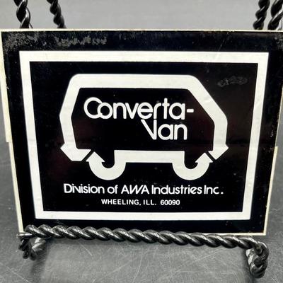 Vintage 1970's Automotive Equipment Vinyl Sticker Decal for Converta-Van
