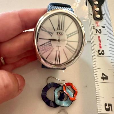 TKO watch and earrings