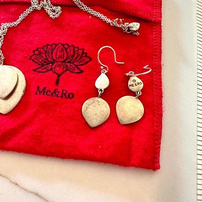 Me & Ro Necklace and Earrings - Sterling Silver Set