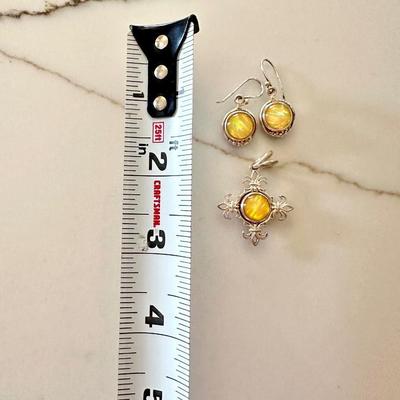 Sterling Silver pendant & earrings